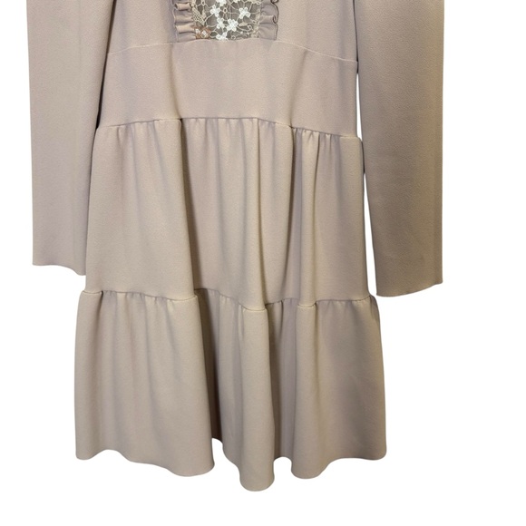 See By Chloe Blush Pink Long Sleeve Dress with Lace sz 38 4/6 - Picture 4 of 16